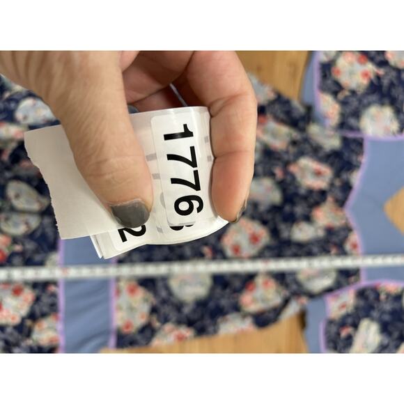 Vintage Kaftan Boho Mumu Dress Patchwork Hippie 80's Womens Size Medium Floral - Picture 9 of 9